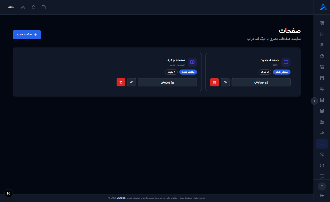 فهرست صفحات سایت