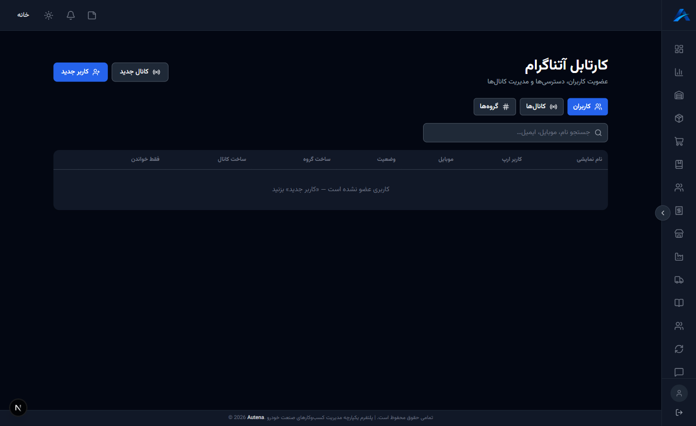 کارتابل کاربران آتناگرام